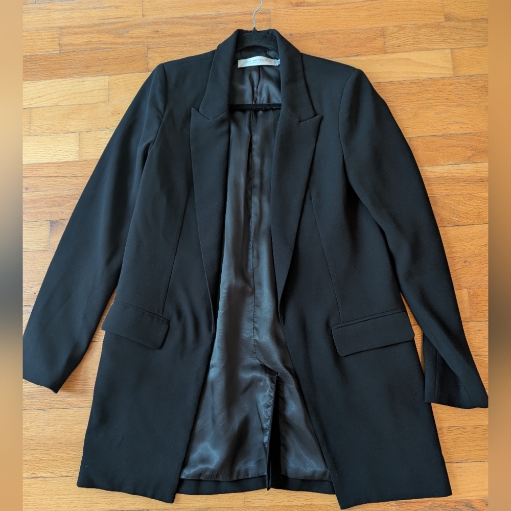 Women's Black Longline Blazer Jacket